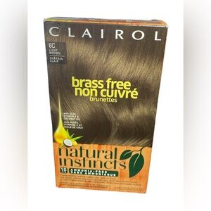 Clairol Natural Instincts 6C Light Br Brass Free
